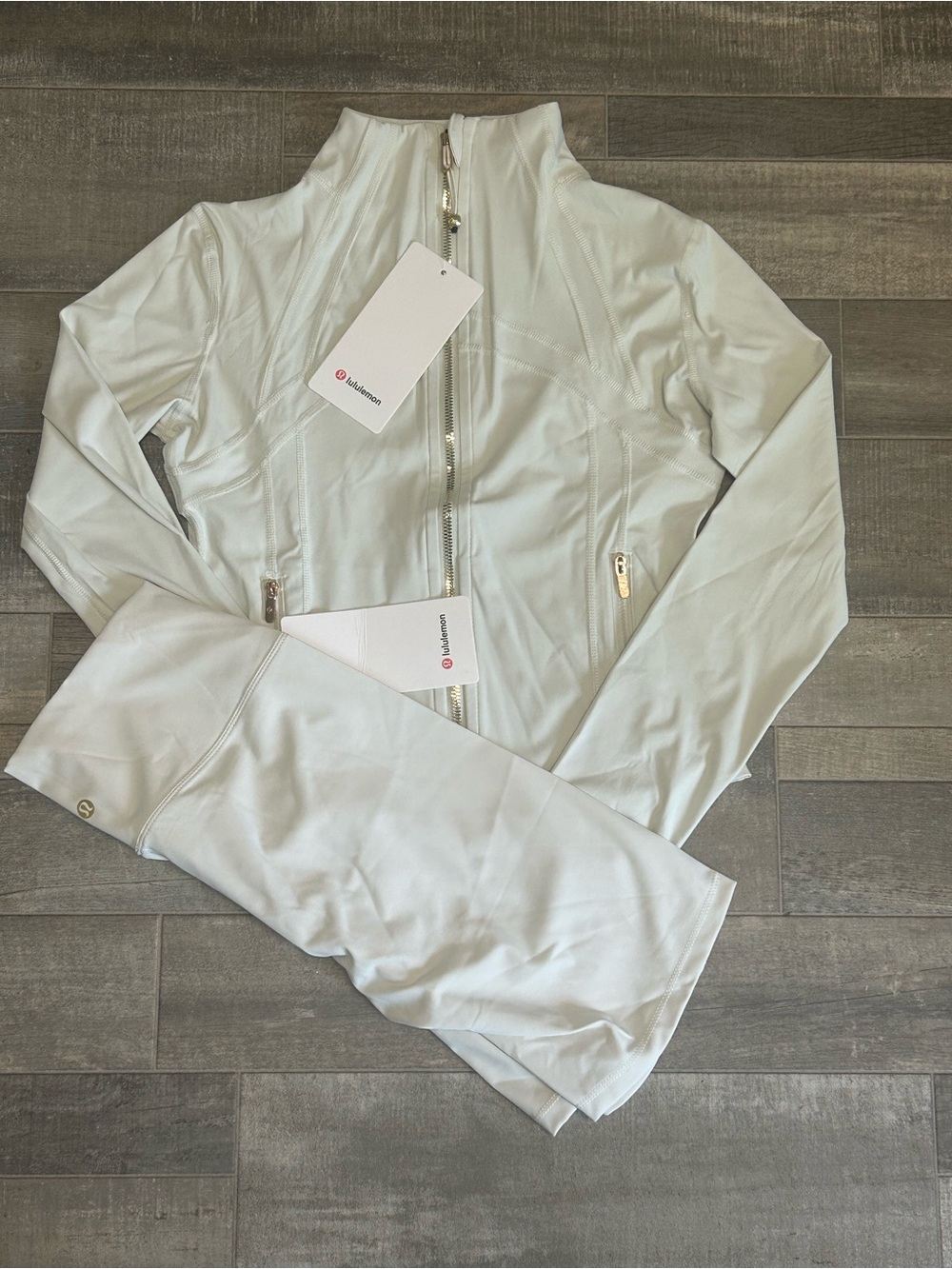 lululemon athletica Women’s Zip Front Bomber Jacket in Soft White